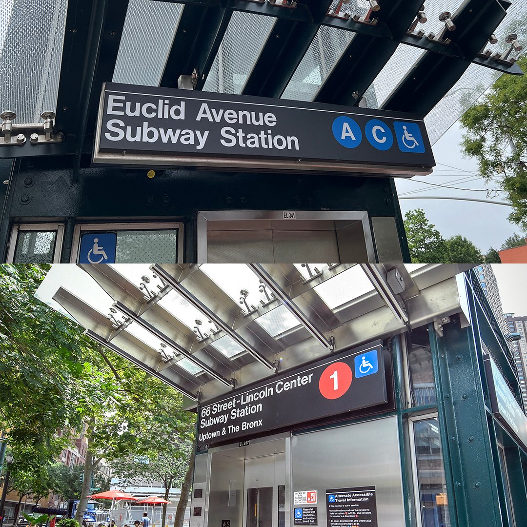 MTA's tweet image. As part of larger accessibility and safety upgrades, modernized elevators at 66 St-Lincoln Center (1) and Euclid Av (A/C) are now open!
Regular replacements like this are crucial to keep the system running effectively and result in less repair and disruptions needed later.