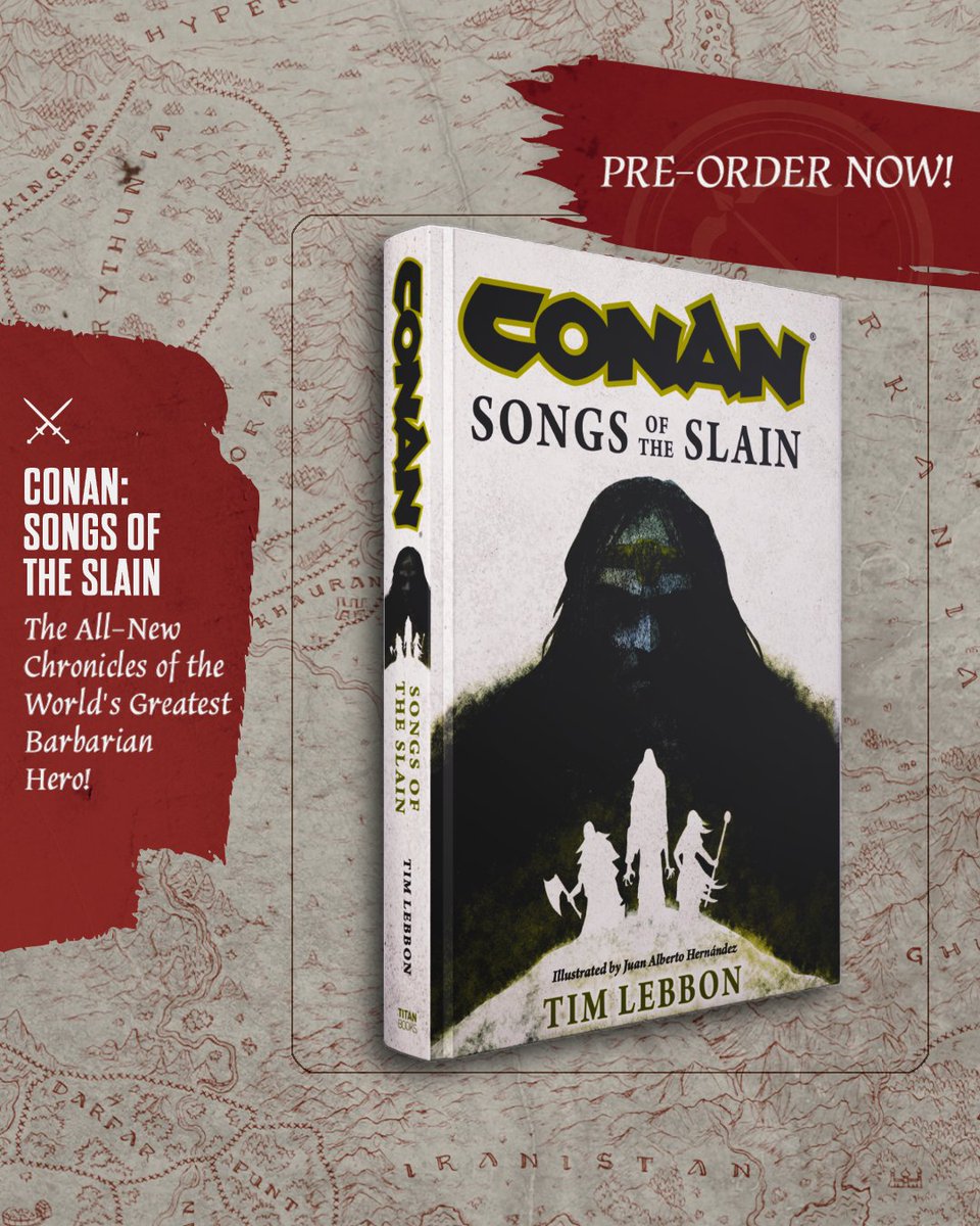 conanbycrom's tweet image. Are you ready for a perilous journey for honor, vengeance, and blood?
CONAN: SONGS OF THE SLAIN by Tim Lebbon
Pre-order your copy now: bit.ly/4412dCM
@TitanBooks @HeroicSignature