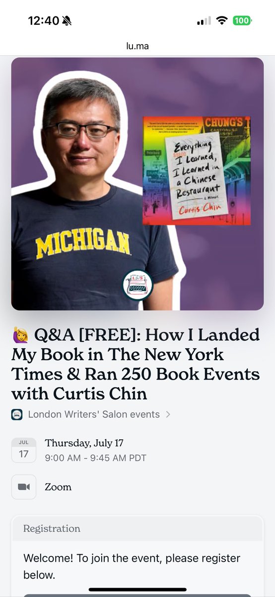 Please join me @londonwriterssalon for a FREE Q&amp;A on marketing your book. I'll try my best to answer your questions. Click here to register. lu.ma/oksupd2e