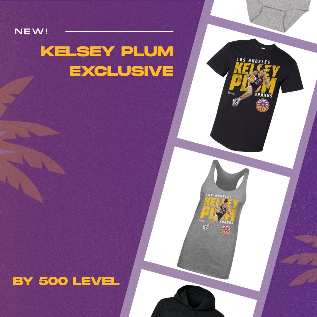 Just dropped🔥 Be the first to rep this exclusive Kelsey Plum design from <a href="/500LEVEL/">500 LEVEL</a> — available online only. Link in bio #teamlastore #lasparks