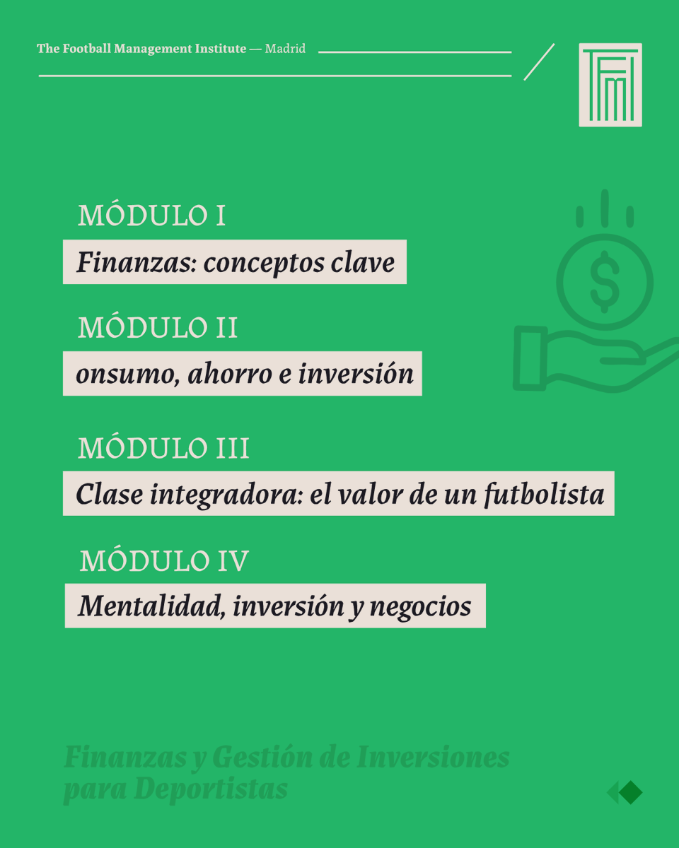 fmimadrid's tweet image. 🤔¿Estás preparado financieramente para el día después de tu último partido?
💵Con nuestro Programa en Finanzas y Gestión de Inversiones vas a adquirir los conocimientos necesarios para tomar decisiones eficientes sobre tu dinero
Anotate aquí: thefmimadrid.com/programa-intro…