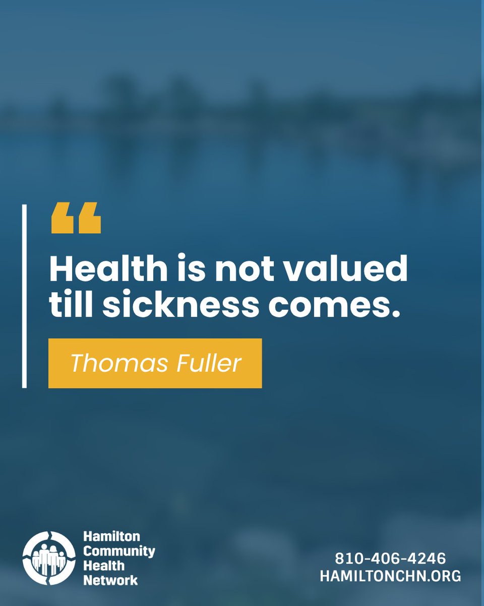 We often take our health for granted―until it reminds us not to. Let this be your gentle nudge to care for your body and mind today, not just when things go wrong. Call 810.406.4246 or visit HamiltonCHN.org to schedule your next appointment.
