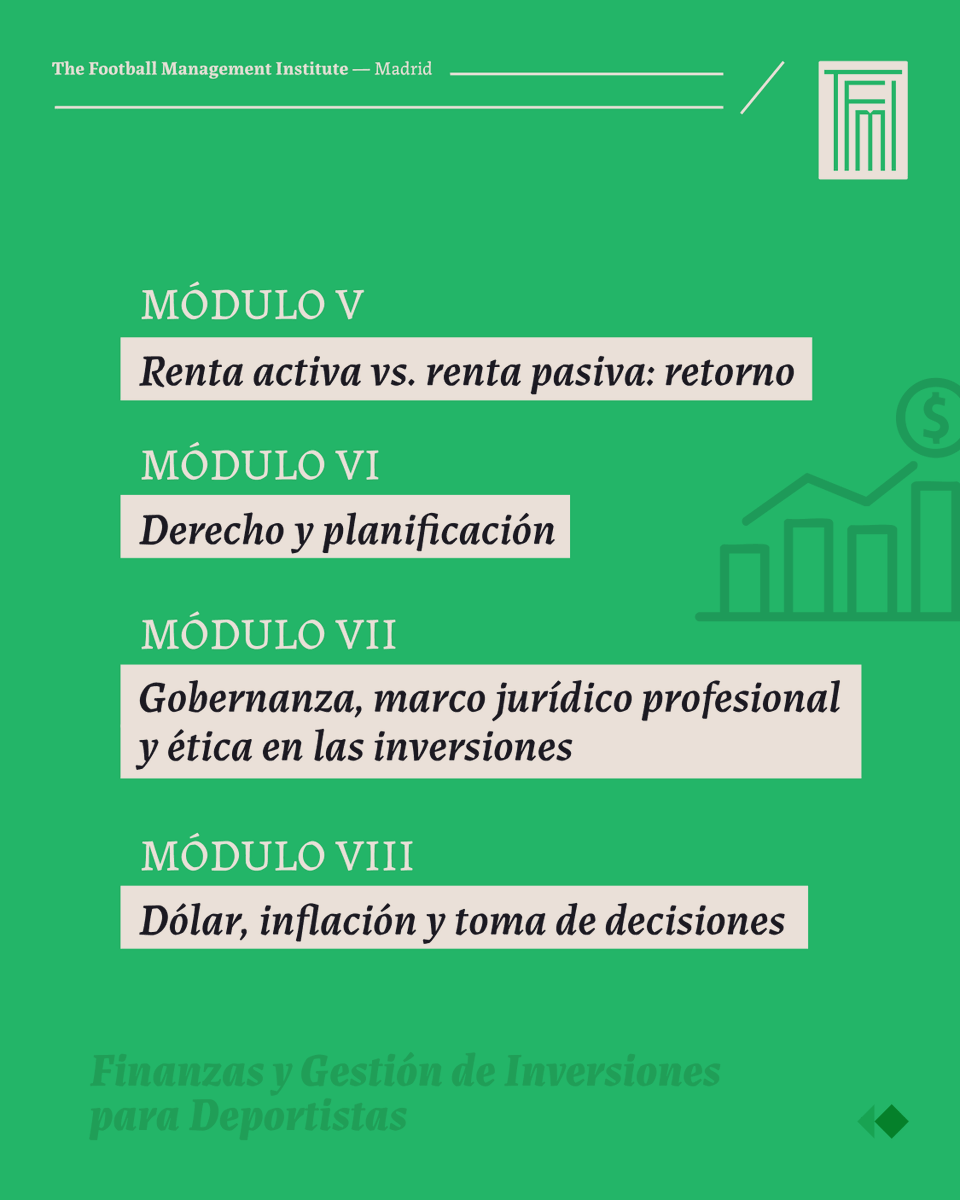 fmimadrid's tweet image. 🤔¿Estás preparado financieramente para el día después de tu último partido?
💵Con nuestro Programa en Finanzas y Gestión de Inversiones vas a adquirir los conocimientos necesarios para tomar decisiones eficientes sobre tu dinero
Anotate aquí: thefmimadrid.com/programa-intro…
