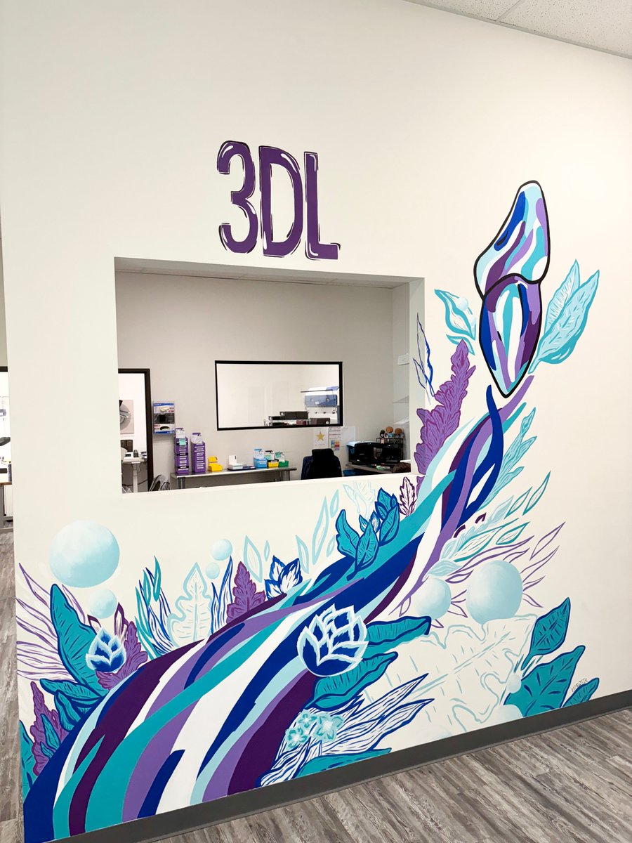 dynamicdigident's tweet image. Our dental lab&apos;s new wall murals are complete and dazzling! 🦷 🌟  Much thanks to Meghan for her great work! #muralmagic #dentalvibes #3DL