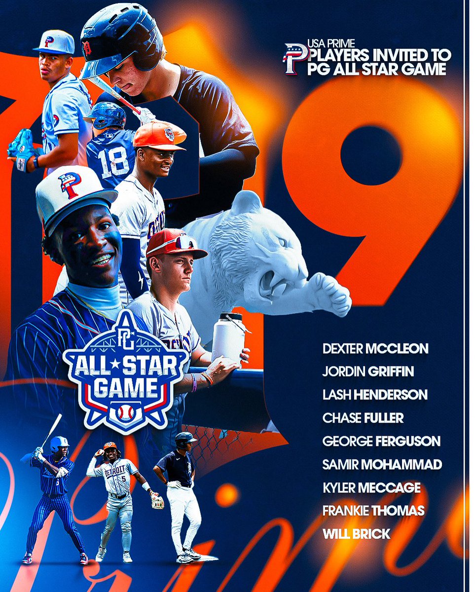 USA Prime National Program (@usaprimenat) on Twitter photo Shout out to our NINE #PrimeStuds for being selected to the @perfectgameusa All-Star Game in August!
#DudesEverywhere | #PrimeMovement ๐บ๐ธ| <a href="/tigers/">Detroit Tigers</a>
๐ธ๐ธ <a href="/MayhemConcepts/">Devan Eldred</a> Shout out to our NINE #PrimeStuds for being selected to the @perfectgameusa All-Star Game in August!
#DudesEverywhere | #PrimeMovement ๐บ๐ธ| <a href="/tigers/">Detroit Tigers</a>
๐ธ๐ธ <a href="/MayhemConcepts/">Devan Eldred</a>
