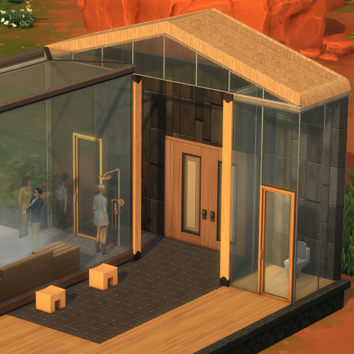 rusticsims's tweet image. It's perfect how the glass wall on the roof looks  🫶👌
#UPDATE #patchday #TheSims4