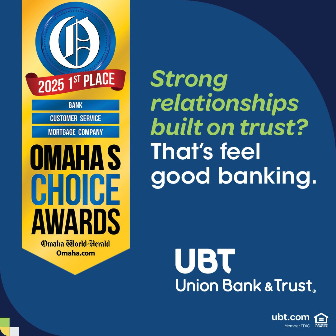 unionbanktrust (@unionbanktrust) on Twitter photo It's an honor to be counted among the best in Omaha! We're excited to celebrate a win in the following categories:
🏆 Best Bank
🏆 Best Mortgage Company
🏆 Best Customer Service
Thank you for your continued trust and support! It's an honor to be counted among the best in Omaha! We're excited to celebrate a win in the following categories:
🏆 Best Bank
🏆 Best Mortgage Company
🏆 Best Customer Service
Thank you for your continued trust and support!