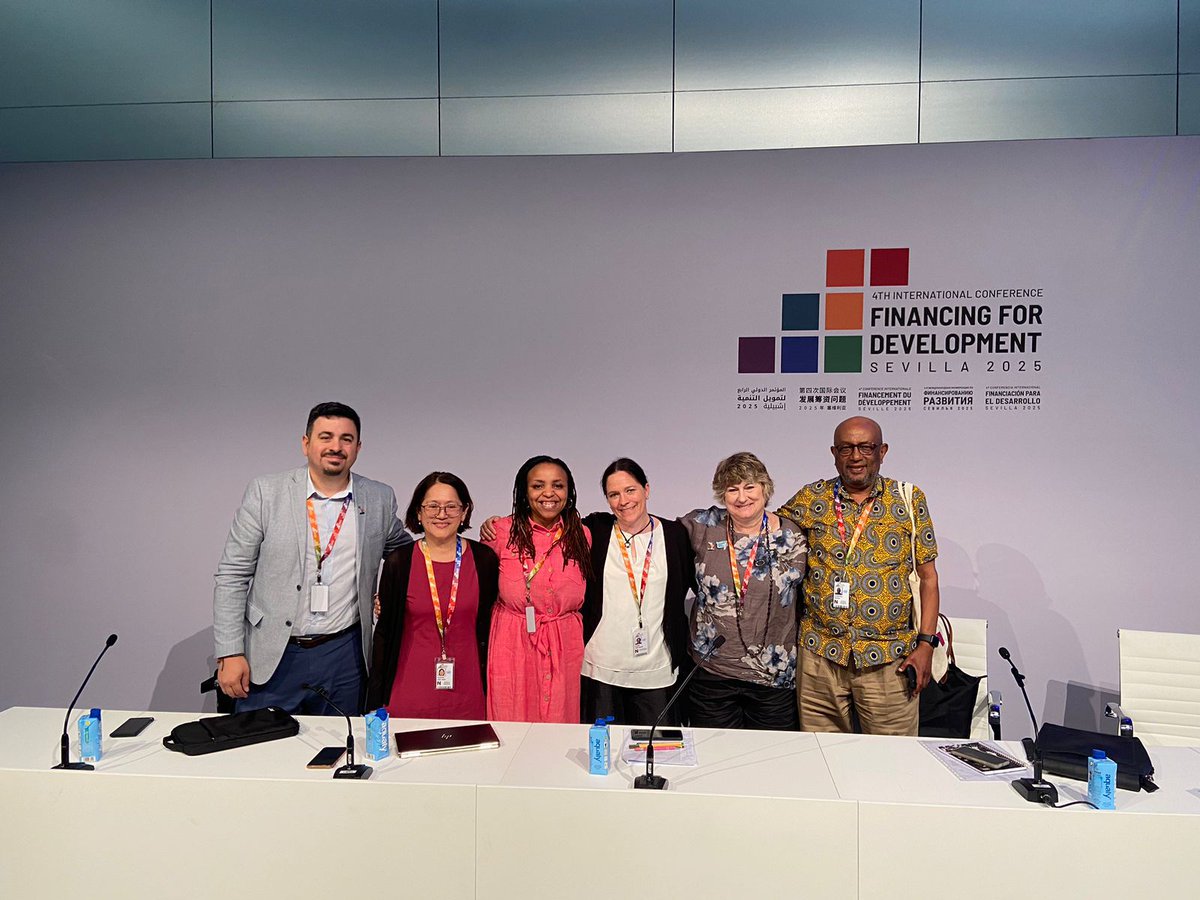 As we look from FfD4 to the August UN Tax Convention negotiations, civil society highlighted:

Tax justice is essential for economic justice. It is key to deliver the resources for public services, development, human rights, gender equality, &amp; climate action.

#FfD4People