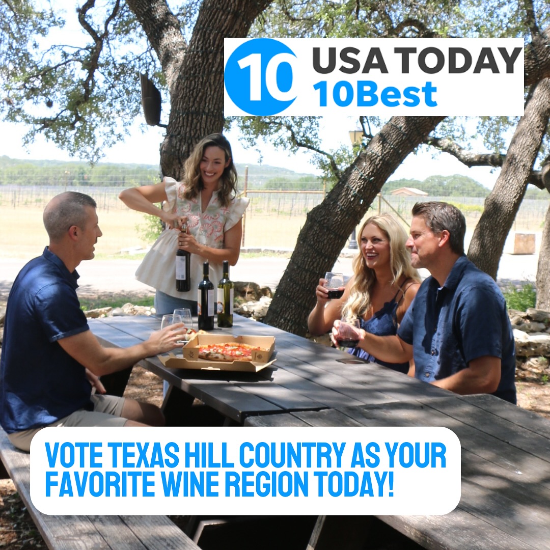 USA Today’s 10 Best “Top Wine Region” Nominations are out!
Vote Texas Hill Country as your favorite wine region today!
10best.usatoday.com/awards/best-wi…
.  .  .
You can vote once per day until voting ends on Monday, July 21 at 12ET. Winners will be announced on Wednesday, July 30