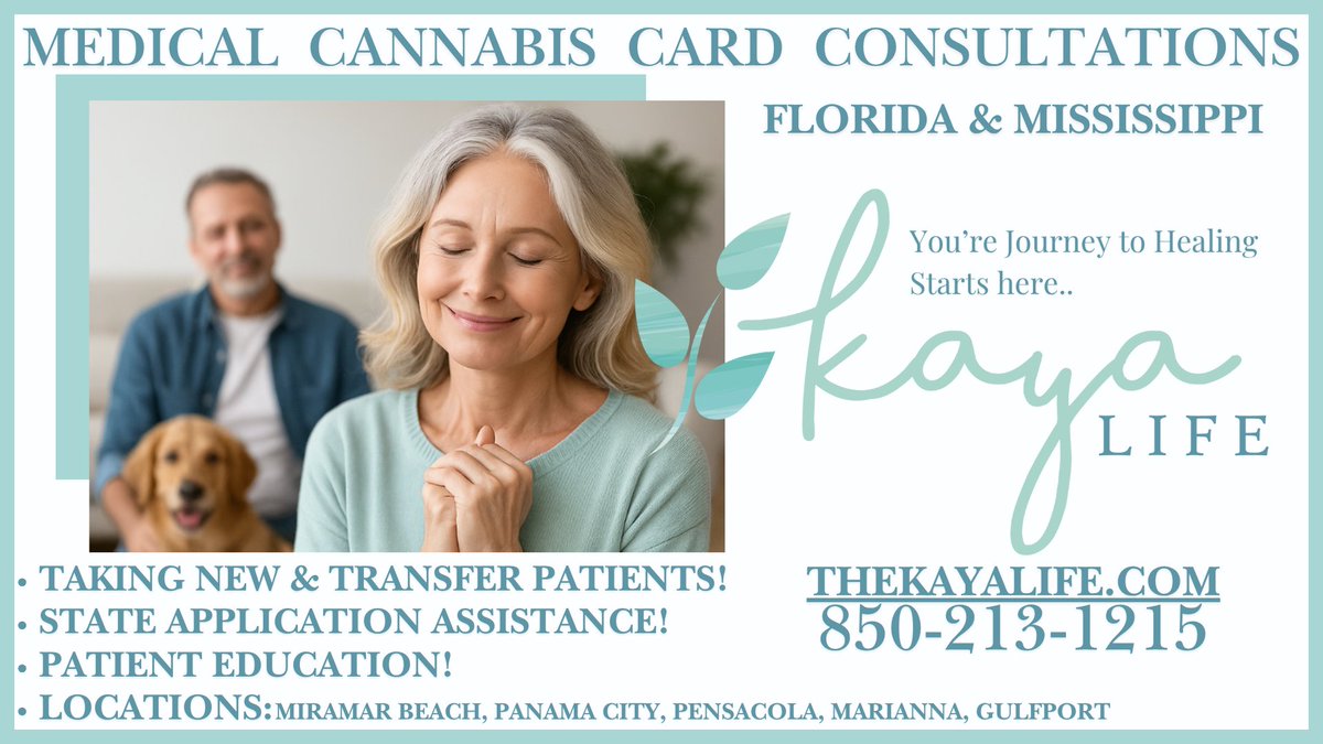 🌿 At Kaya Life, we’re dedicated to making medical cannabis accessible, safe, and empowering for patients across Florida and Mississippi.

We guide you every step of the way—from physician consultations and personalized education to hands-on support with your state application.