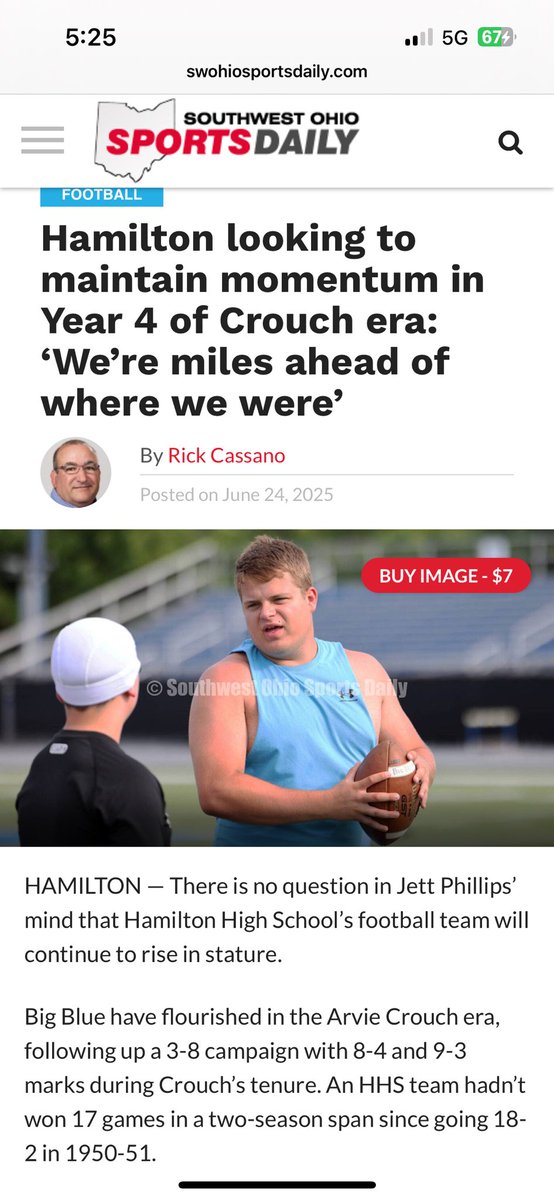 Jett (@jettphillips55) on Twitter photo I was interviewed for Southwest Ohio Sports about <a href="/BigBlueFB/">Hamilton Football</a> 2025 season!
swohiosportsdaily.com/2025/06/24/ham… I was interviewed for Southwest Ohio Sports about <a href="/BigBlueFB/">Hamilton Football</a> 2025 season!
swohiosportsdaily.com/2025/06/24/ham…