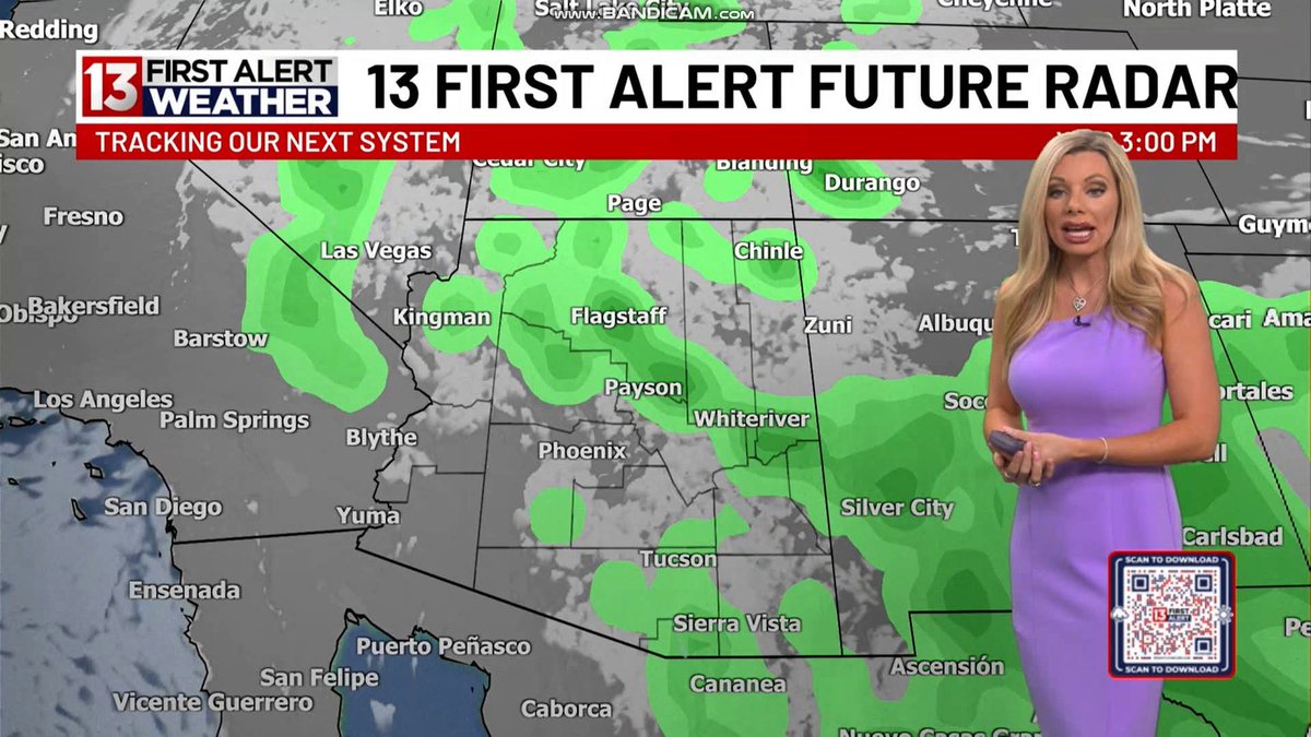 NewsWatcher102's tweet photo. Part 1: @alliepottertv today ❤️🤍💜 #AzWx #TucsonWx #KOLDNews #KOLDWeather #AlliePotter https://t.co/Q5axONFjeK