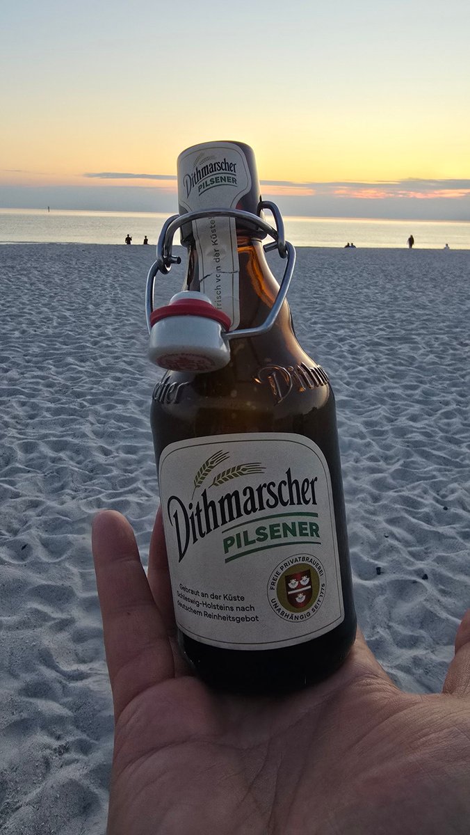 Heute mit Kaltgetränk zum Sonnenuntergang...