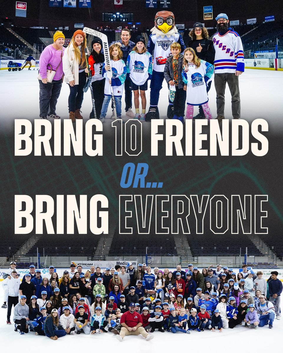 PcolaIceFlyers's tweet image. Come 10, come ALL! Book your next group outing for the 2025-26 Season today!
🎟️: iceflyers.com/tickets/group-…