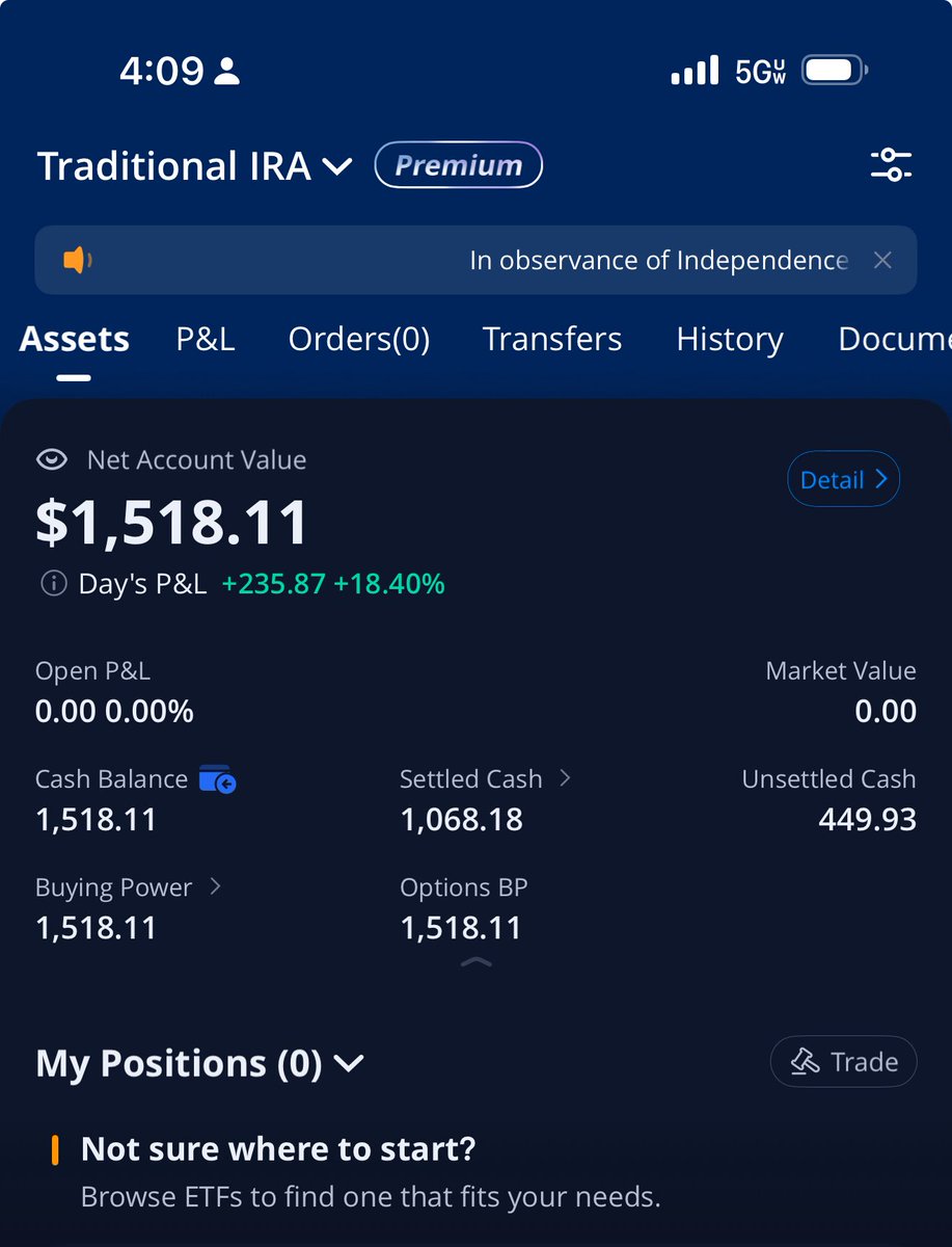 itsCblast's tweet photo. 1K to Retirement Challenge 🏆

Big Win on $CRCL for 110% ✅ https://t.co/dbjbAs2y2y