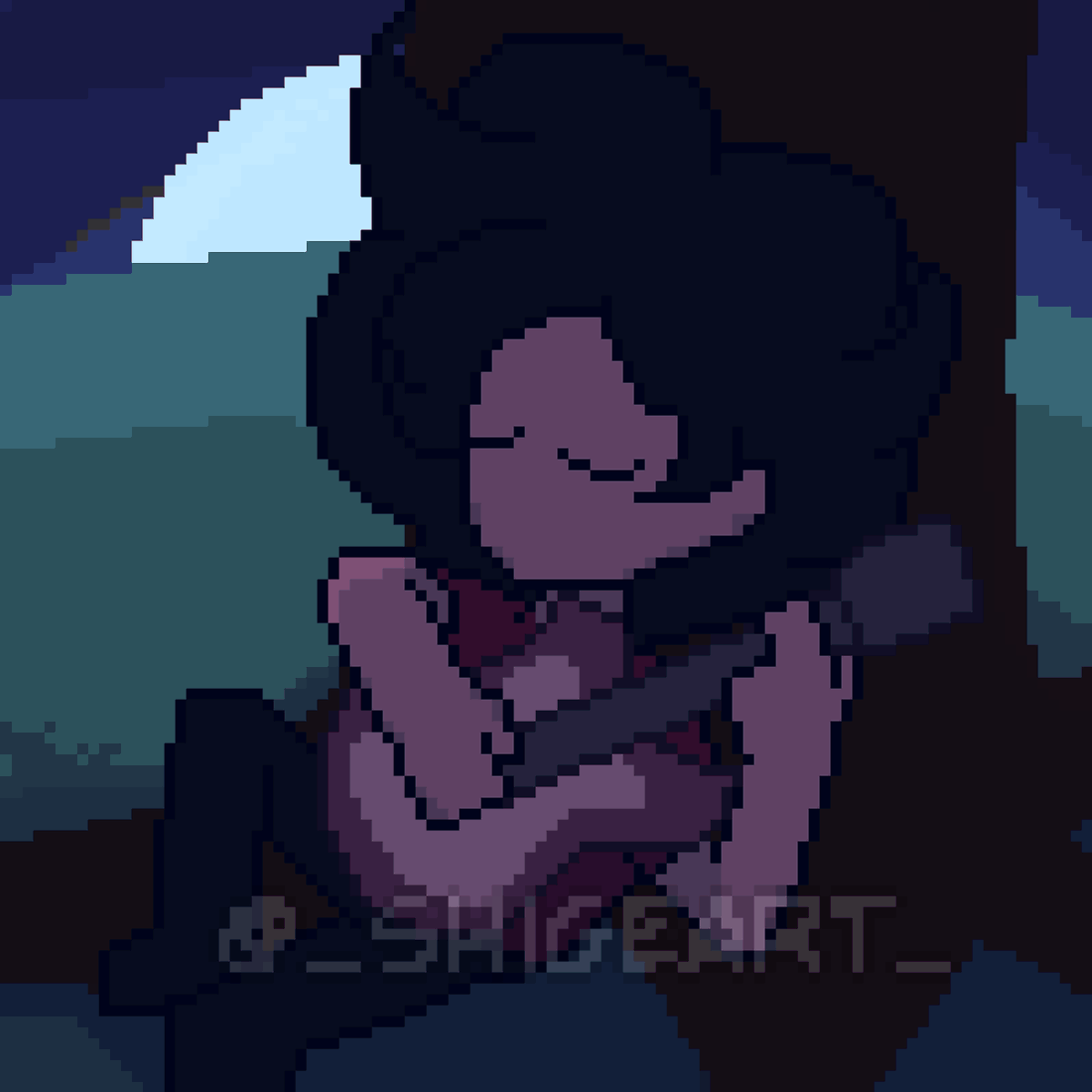 I need a little bit of peace.
#art #medibang #pixelart #digitalart