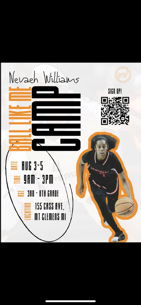 🚨 IT’S OFFICIAL! 🚨
The Ball Like Me Camp is here and better than ever 🏀✨
I’m calling all 3rd–8th grade hoopers who are ready to grow, grind, and go hard this summer!
📅 August 3–5
⏰ 9AM–3PM
📍 155 Cass Ave, Mt. Clemens, MI
✅ Register now: balllikemecamp.launchtrack.events/register/nevae…