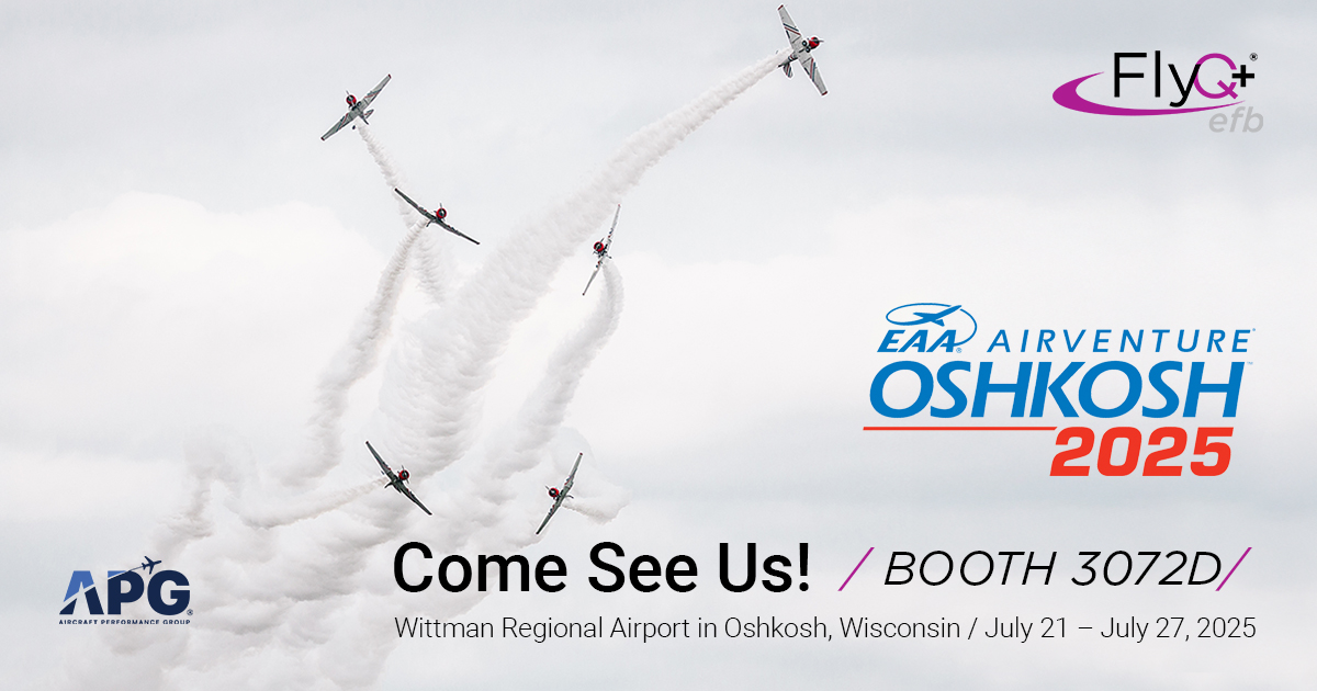 APG_Aviation's tweet photo. We’re headed to #Oshkosh2025 with FlyQ in tow! ✈️
Catch APG at Booth 3072D — July 21–27
Come see why FlyQ+ is the smarter EFB.
#FlyQ+ #FlyWithAPG #PilotTools #EAAAirVenture https://t.co/kLpD1cIRQP
