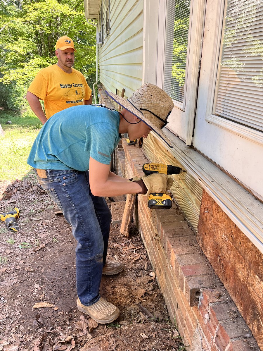 nc_missions's tweet image. Training up the next generation. For Robert Simons, getting his grandson Brantly involved in missions is a priority. Last week they joined a team from Roxboro Baptist working at our Burnsville rebuild center. helenerebuild.org