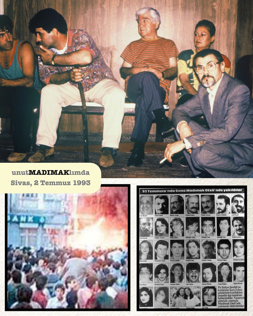 "Yaşamak görevdir bu yangın yerinde 
Yaşamak, insan kalarak" 

(Bu Yangın Yerinde, Ataol Behramoğlu)

#unutMADIMAKlımda 
#Sivas #2Temmuz1993
📚 #OTdergi ✍️ <a href="/huseyinsandik/">hüseyin sandık</a>
