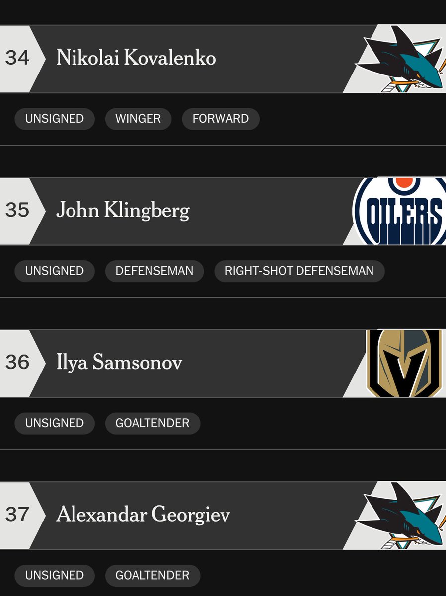 #Oilers #NHLFreeAgency Oilers need to sign the first two, and pick one of the next two, and call it a day.