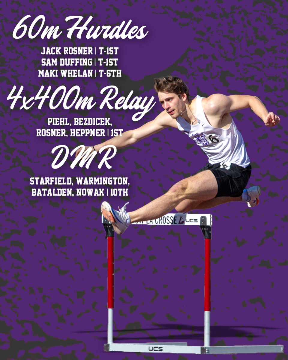 TommieXCTF's tweet image. Made the Top 10 list this past indoor season
🟣32 new marks
🟣7 program records
🟣19 different Tommies
#RollToms