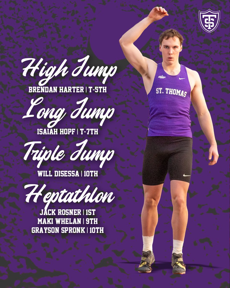 TommieXCTF's tweet image. Made the Top 10 list this past indoor season
🟣32 new marks
🟣7 program records
🟣19 different Tommies
#RollToms