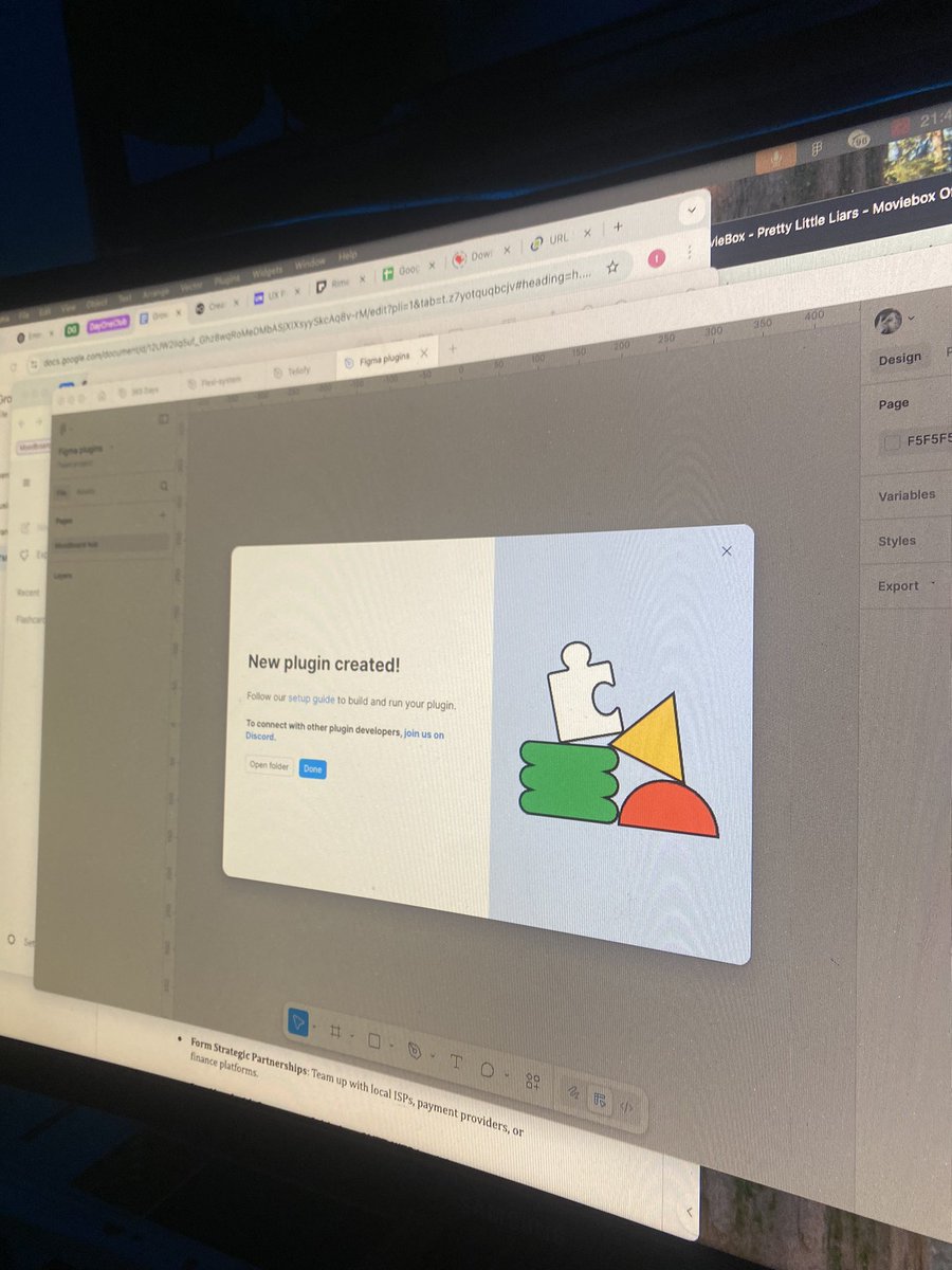 Manuellabubakar's tweet photo. Our session with @darasoba was amazing and I was able to build my first plugin 🥹. 

I’ve had this goal in my notes since last year and I’m happy to have achieved it today. 

I’ll be working on a useful plugin for designers starting tomorrow. Can you guess what it will be? https://t.co/zYEu4OP54b