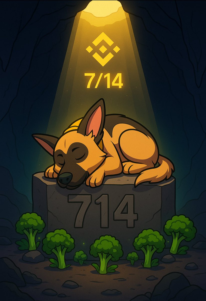 Binance anniversary is around the corner.  Month 7 Day 14.

#broccoli end of contract is 714

It’s all destined to happen!

#broccoli714 <a href="/cz_binance/">CZ 🔶 BNB</a> <a href="/heyibinance/">Yi He</a>