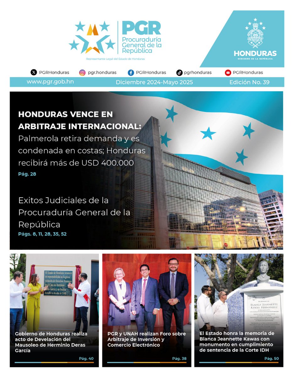 📰🗞️¡Ya puedes leer nuestro boletín informativo!

Conoce las acciones y logros de la Procuraduría General de la República en el siguiente enlace:
 ⬇️⬇️⬇️
pgr.gob.hn/wp-content/upl…