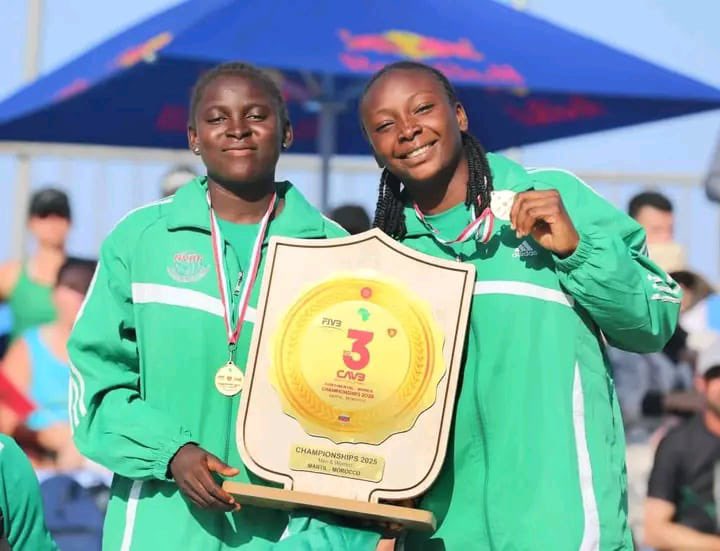 Kaduna Athletes Earn Bronze for Nigeria at African Beach Volleyball Championship

Kaduna State’s men’s and women’s beach volleyball teams, fresh off their gold-medal wins at the 22nd National Sports Festival, proudly represented Nigeria at the African Continental Senior