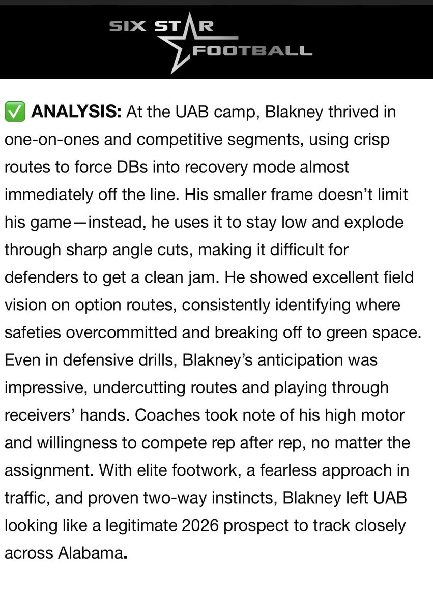 Thanks to <a href="/sixstarfootball/">Six Star Football | PLUS+</a> for the article 
<a href="/DaphneFBTrojans/">Daphne Trojans Football</a> <a href="/CoachDLett/">Derrick Lett</a> <a href="/DilfersDimes/">Trent Dilfer</a> <a href="/CoachShaun24/">Deshaun Oliver</a> <a href="/CoachRGarrett/">Ryan Garrett</a> <a href="/AL7AFootball/">Alabama7AFootball</a> <a href="/GreenWaveFB/">Tulane Football</a> <a href="/SouthAlabamaFB/">South Alabama Football 🏈</a> <a href="/WestVirginiaU/">WVU Mountaineers</a> <a href="/AStateFB/">Arkansas State Football</a>