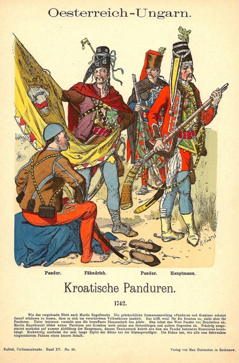 Krabath1's tweet image. Croatian Pandurs, 1742
(R. Knötel, 1908)