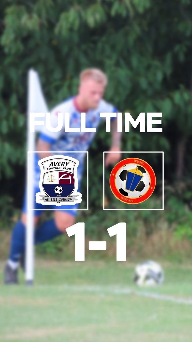 Full Time 

Here at St John’s and it’s all level.
A great early goal in the second half from Danny AJ gave us the equaliser. Again lots of positives and lots of chances for the Avery Boys 

Well played West Mids Police and all the best for the new season. 🔵⚪️🔵

UP THE AVERY