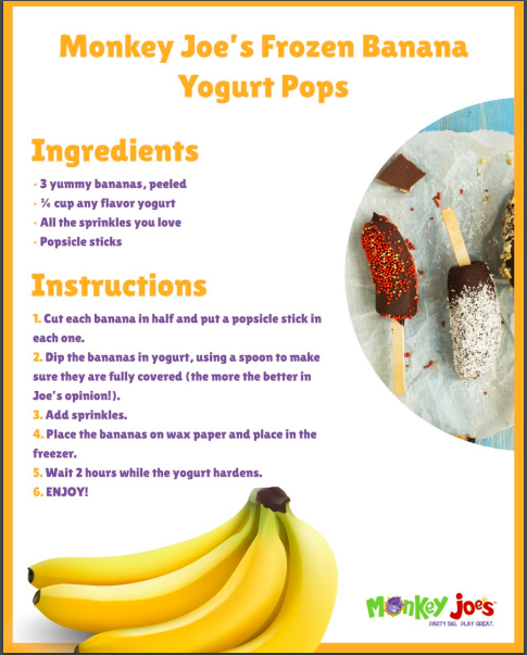 MonkeyJoesParty's tweet photo. The perfect summer afternoon treat! 🍌

Check out  the recipe here: https://t.co/7VpDmrZrIp https://t.co/vjIs62Z76t