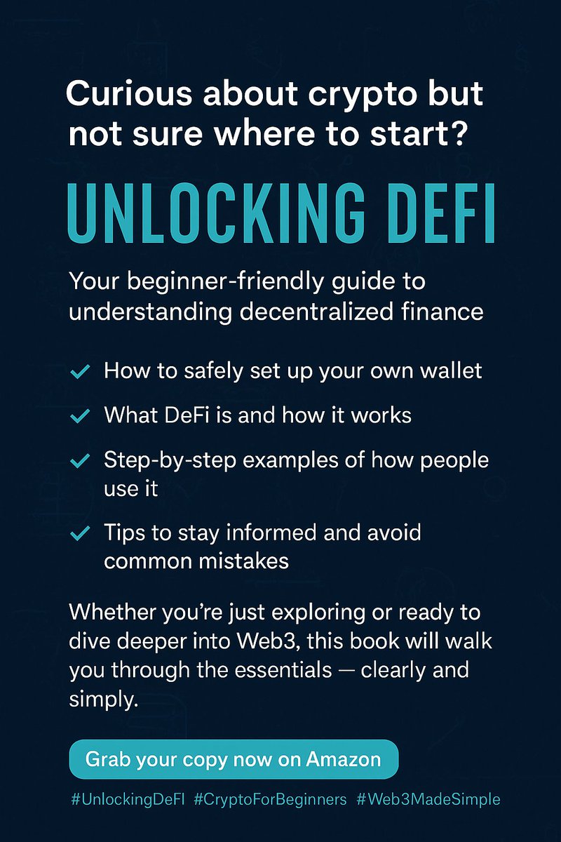 📘 Curious about crypto but not sure where to start?

Unlocking DeFi is your beginner-friendly guide to understanding decentralized finance no tech background needed.

Inside, you’ll discover: