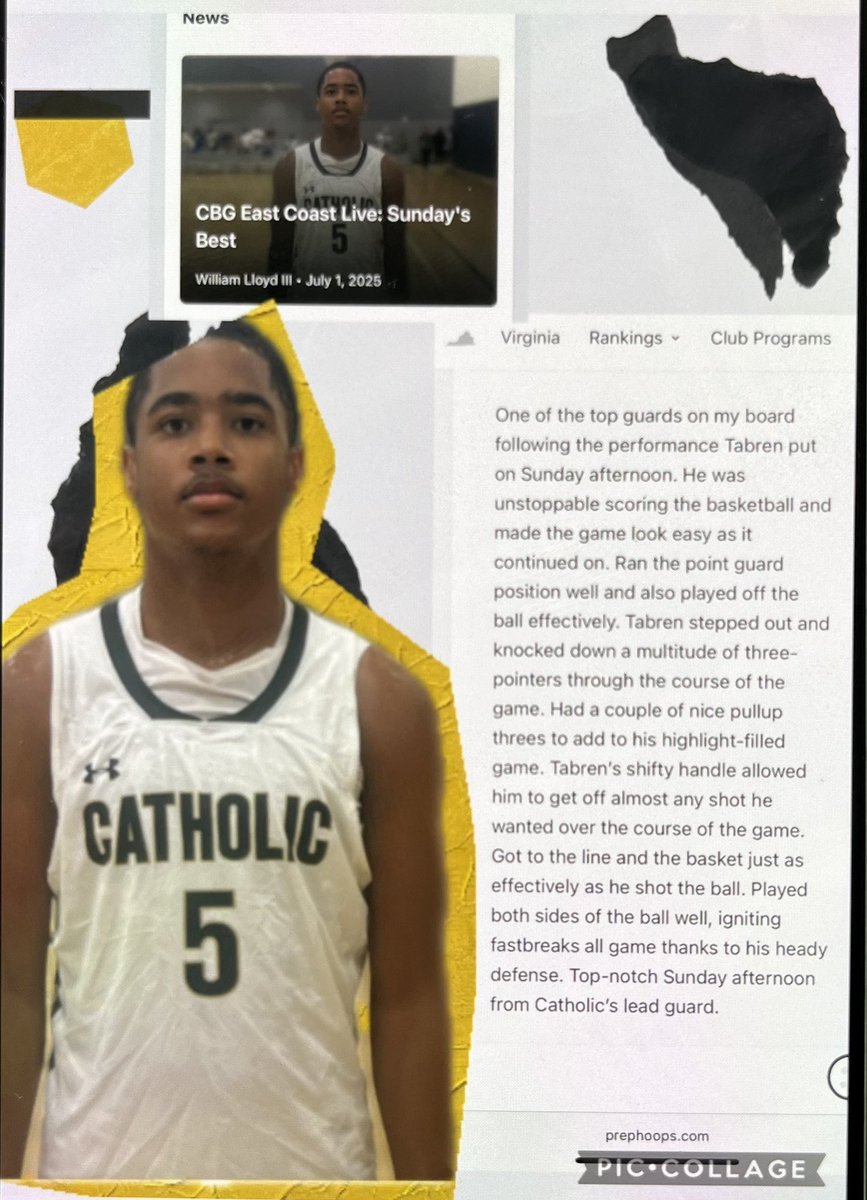 Tabren Hawkins Jr. (@tabrenhawkinsjr) on Twitter photo Thanks for the write up 💯
<a href="/knownhoops/">William Lloyd III</a> <a href="/PrepHoopsVA/">Prep Hoops Virginia</a> <a href="/CRU_Hoops/">Catholic HS Boys Basketball</a> <a href="/ECL_Showcase/">East Coast Live</a> Thanks for the write up 💯
<a href="/knownhoops/">William Lloyd III</a> <a href="/PrepHoopsVA/">Prep Hoops Virginia</a> <a href="/CRU_Hoops/">Catholic HS Boys Basketball</a> <a href="/ECL_Showcase/">East Coast Live</a>