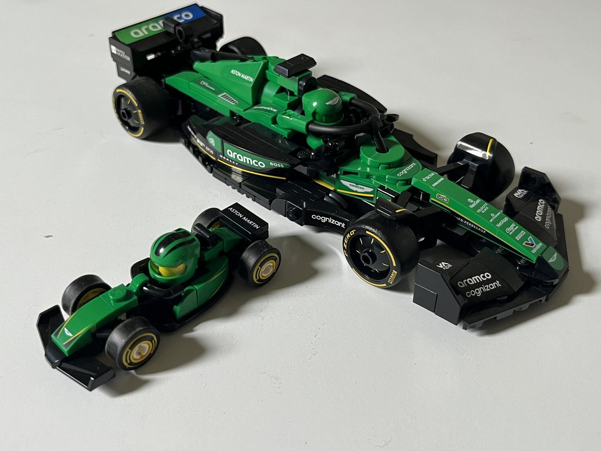 DobieRae's tweet photo. Finally came across some #LEGO #F1 minifigs! First one picked gave me my first pairing w/ a #SpeedChampions set.
@AstonMartinF1 #BuildTheThrill https://t.co/V7OQWbrRow