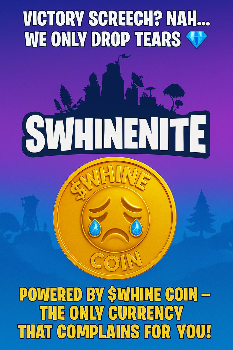 $WHINE 😭

:

🎮 Just dropped into WHINENITE and instantly rage-quit... out of joy. 😭💎

Tired of games that don’t feel your feelings?

Join $Whine — the only coin where every L is a liquidity event.

✅ Built for whiners
✅ Backed by vibes
✅ Powered by emotion

Tag a KOL who’s