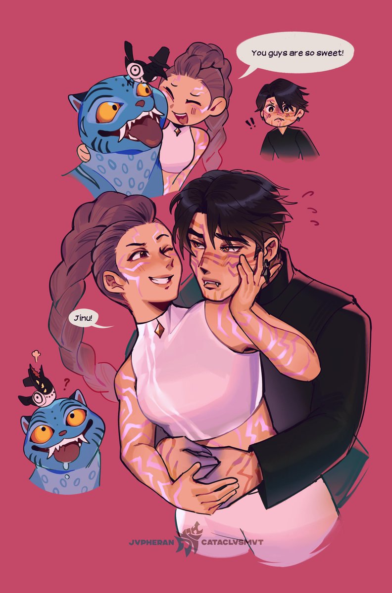CataclysmVT's tweet image. #Rujinu crumbsโฆ I like the thought that Jinu keeps some demon aspects if he ever comes back :3c including demon behaviourโฆ a little clingy for Rumiโฆ
#KPOPDEMONHUNTERS