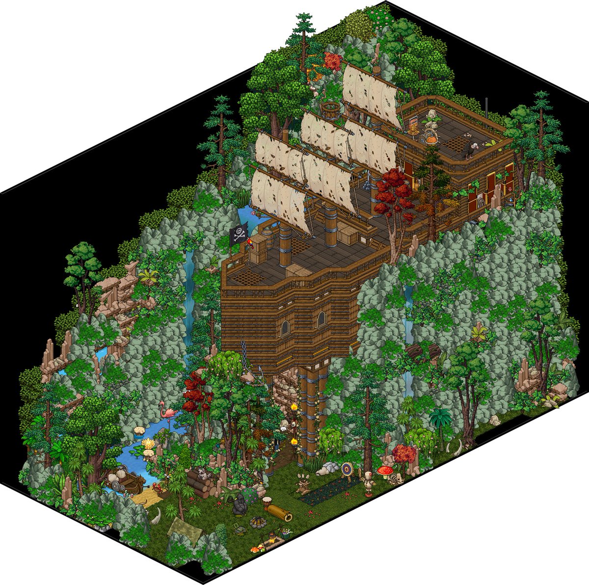 Pirate Mountain is permanently closed. After 2 years it is time for a worthy replacement. Meet: Bazaar Castle "Ramses".

Photo: Pirate Mountain

Link: habbo.nl/room/39561793
