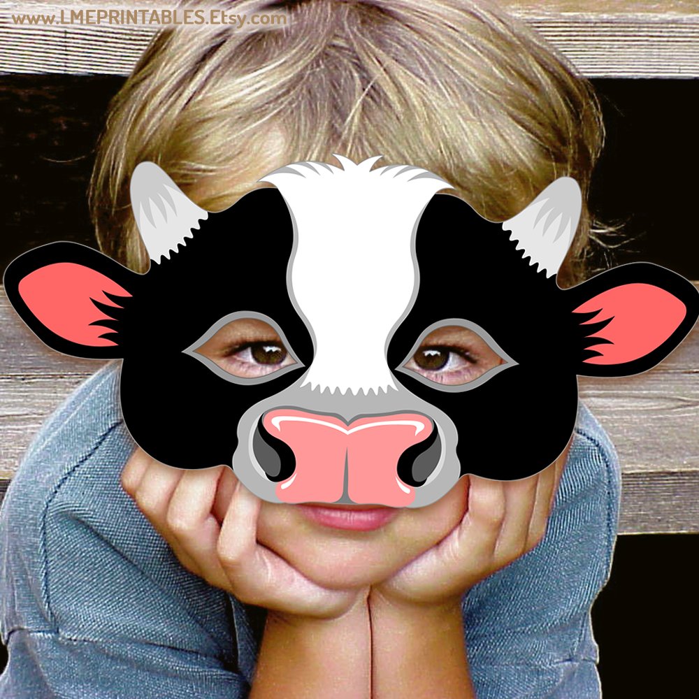 lmeprintables's tweet image. Cow Mask Printable Costume Black White Animal Farm Paper Favor Halloween Carnival Kinder Craft Party Game School Activity Adult Kid Birthday etsy.me/4nu2yoV via @Etsy #cowmask #cowcostume #bullmask #paperanimalfarmmasks #activitiesforkids #partygames #farmanimalmasks #diy