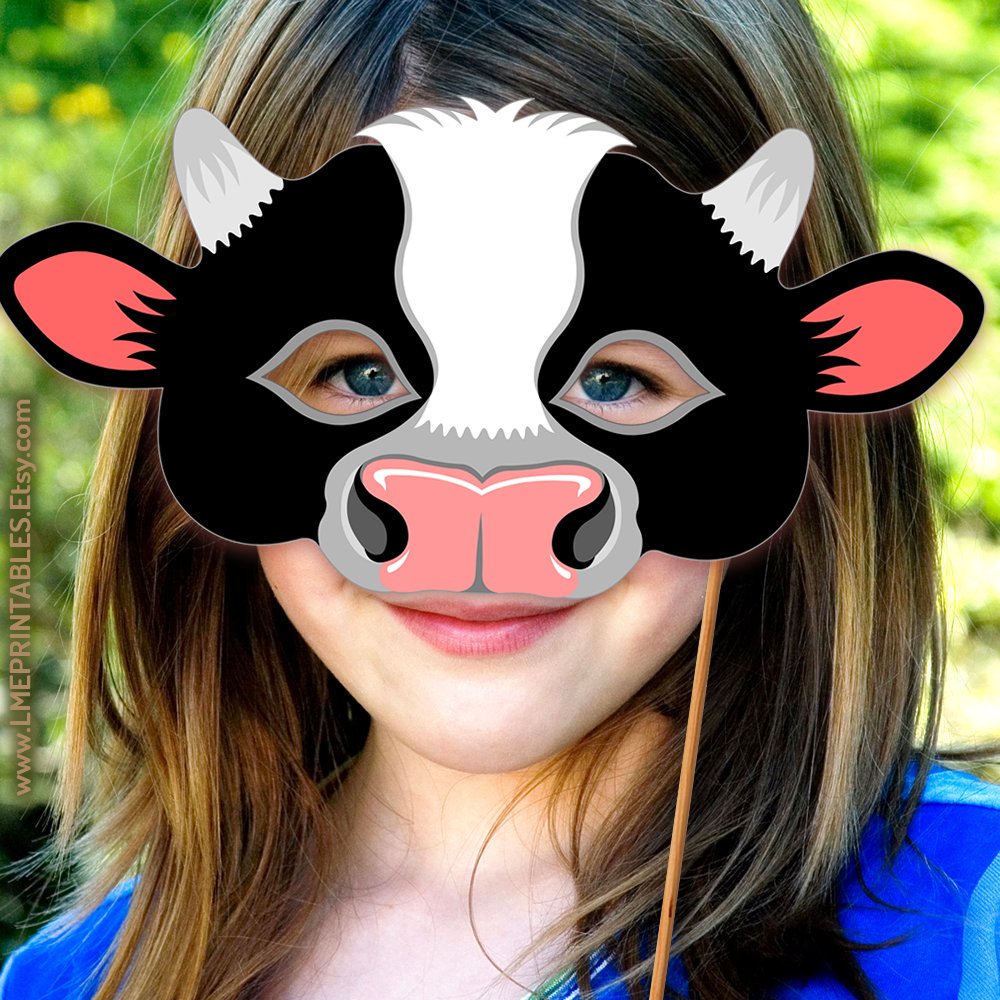 lmeprintables's tweet image. Cow Mask Printable Costume Black White Animal Farm Paper Favor Halloween Carnival Kinder Craft Party Game School Activity Adult Kid Birthday etsy.me/4nu2yoV via @Etsy #cowmask #cowcostume #bullmask #paperanimalfarmmasks #activitiesforkids #partygames #farmanimalmasks #diy