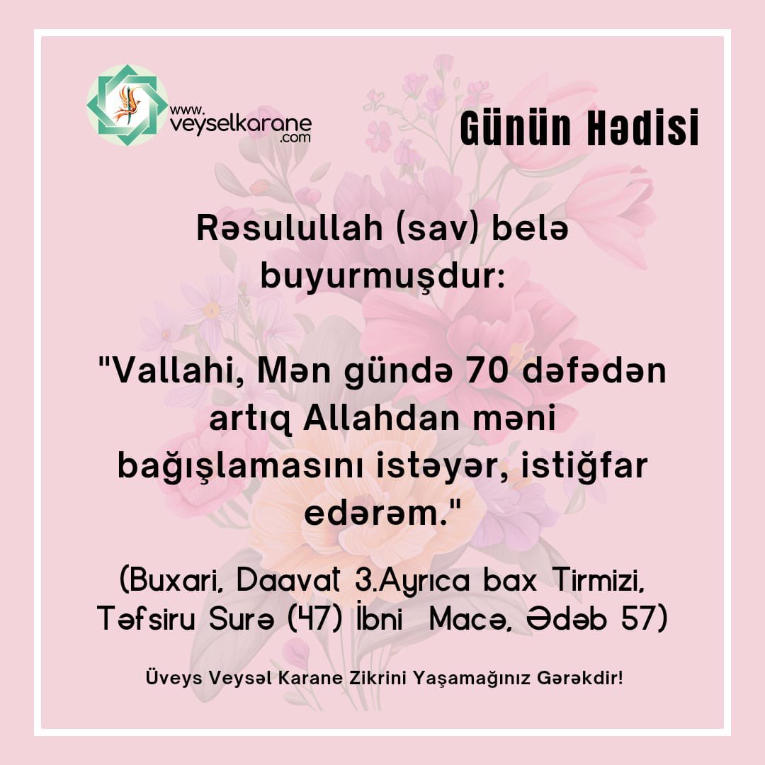 Azerbaycanuveys's tweet image. "Tövbə edin, bağışlayım." mübarək sözünün həyata keçməsi gerçəkləşir və bu bağışlanma yerinə yetirilir.
Peşmanlığını ortaya qoyduqda, bir daha günah işləməyəcəyinə dair Uca Allahına söz vermiş olur. Şanlı Rəsulumuzu nümunə görür və onun gözəl əxlaqı ilə əxlaqlanmağa başlayır.