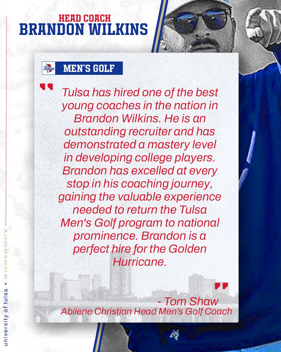 TulsaMensGolf's tweet image. Nothing but praise from his former golf coach!
#ReignCane