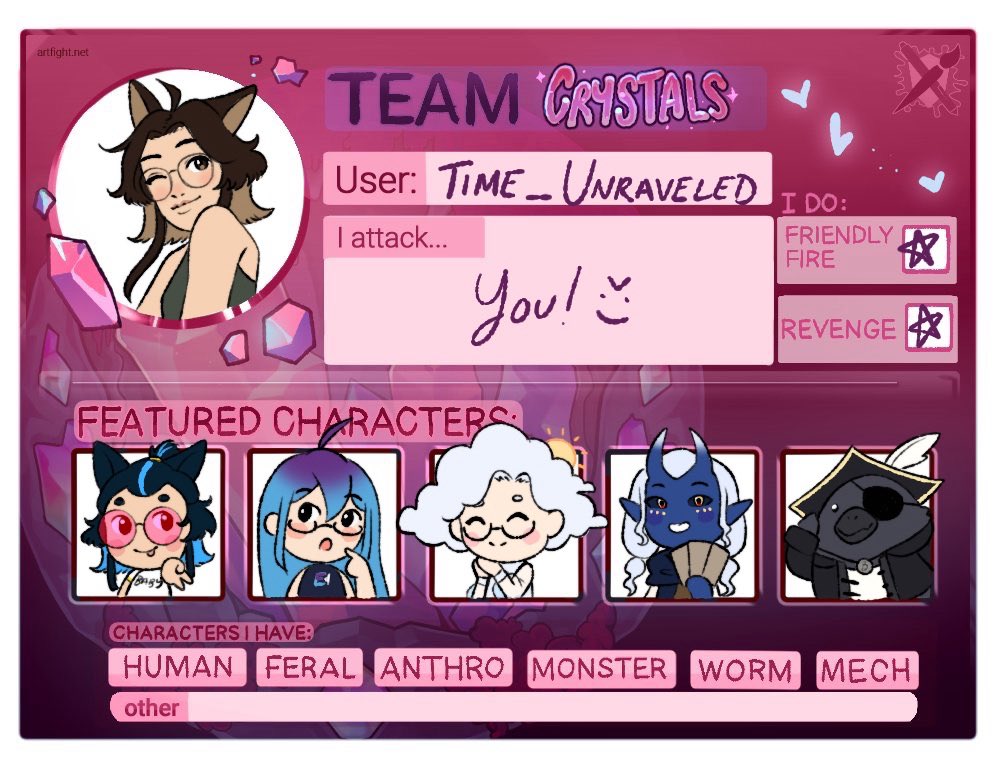 time_unraveled's tweet image. ART FIGHT HAS BEGUN !!! yippee yippee yippee !!!
#artfight2025 #TEAMCRYSTALS