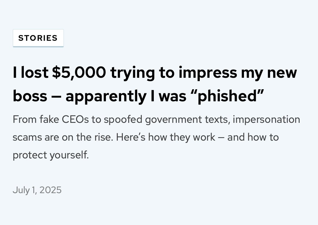 It’s a little embarrassing to admit coming from a security company… but one of our newly hired interns just fell for an impersonation scam. They lost $5,000.

🔗 Read the full post: blockpartyapp.com/blog/i-lost-50…