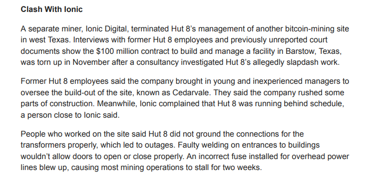 ChazzonKe's tweet image. Just saw a report by @theinformation that revealed some alarming details about @IonicDigital Cedarvale operation. 
Alot of the issues noted are not inconsequential and amateur. I hope when @GWAM_Abbate and @owiener get into position, they immediately get the site fully inspected…