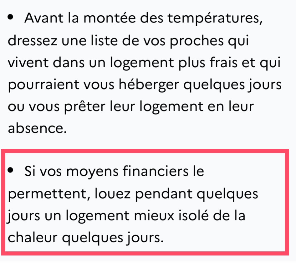 Ceci est un conseil officiel de Santé publique France, placé sous la tutelle du ministère de la Santé, à l'occasion de la canicule. Ce niveau de foutage de gueule...