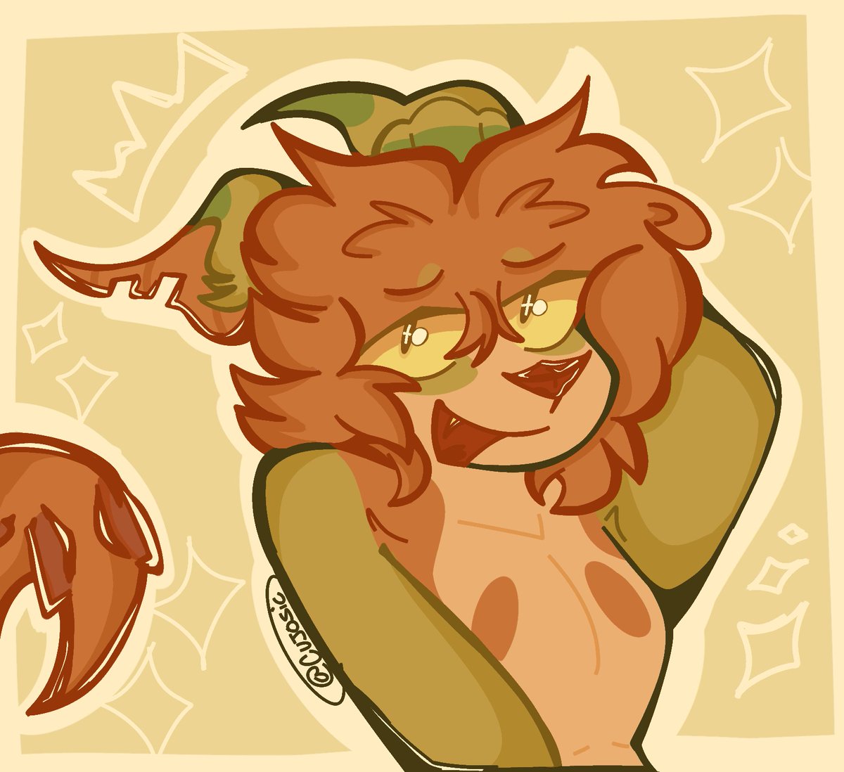 Lilylovesbucky's tweet image. First attack of the artfight 2025 season! Character belongs to @appuple :)